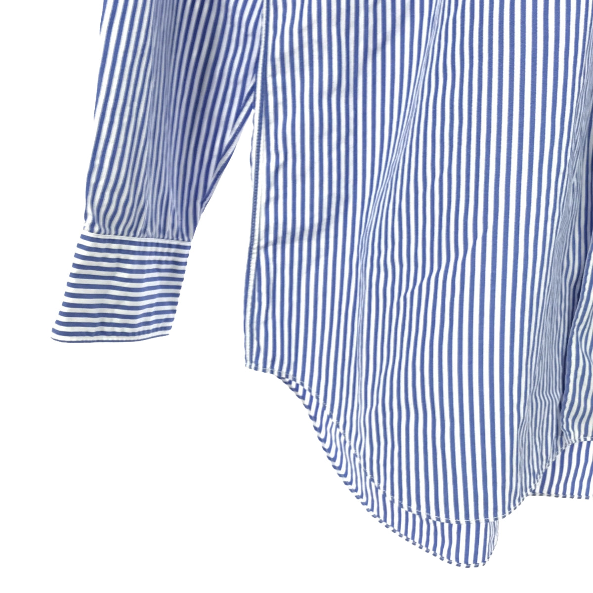 COMME des GARCONS | 2011AW | Cotton Striped Regular Collar Shirt | M | Blue/White | Women's