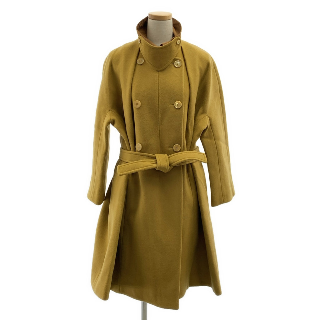 CARVEN / 칼벤 | 울 착탈 가능 컬러 벨티드 오버 코트 | 36 | 여성