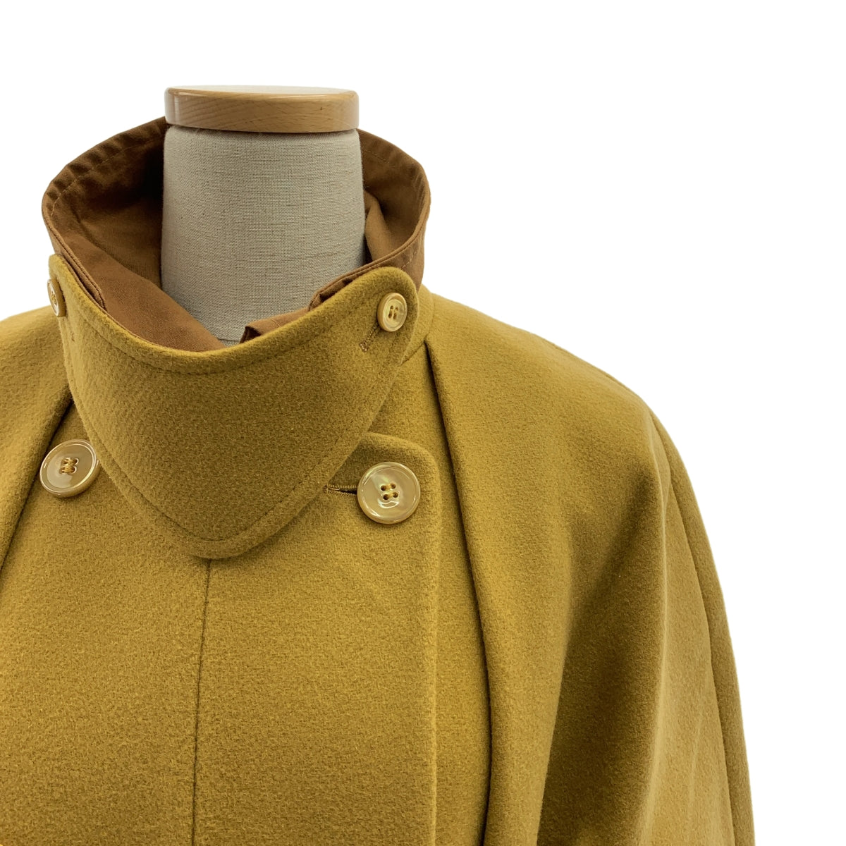 CARVEN / カルヴェン | ウール 着脱可カラー ベルテッド オーバー