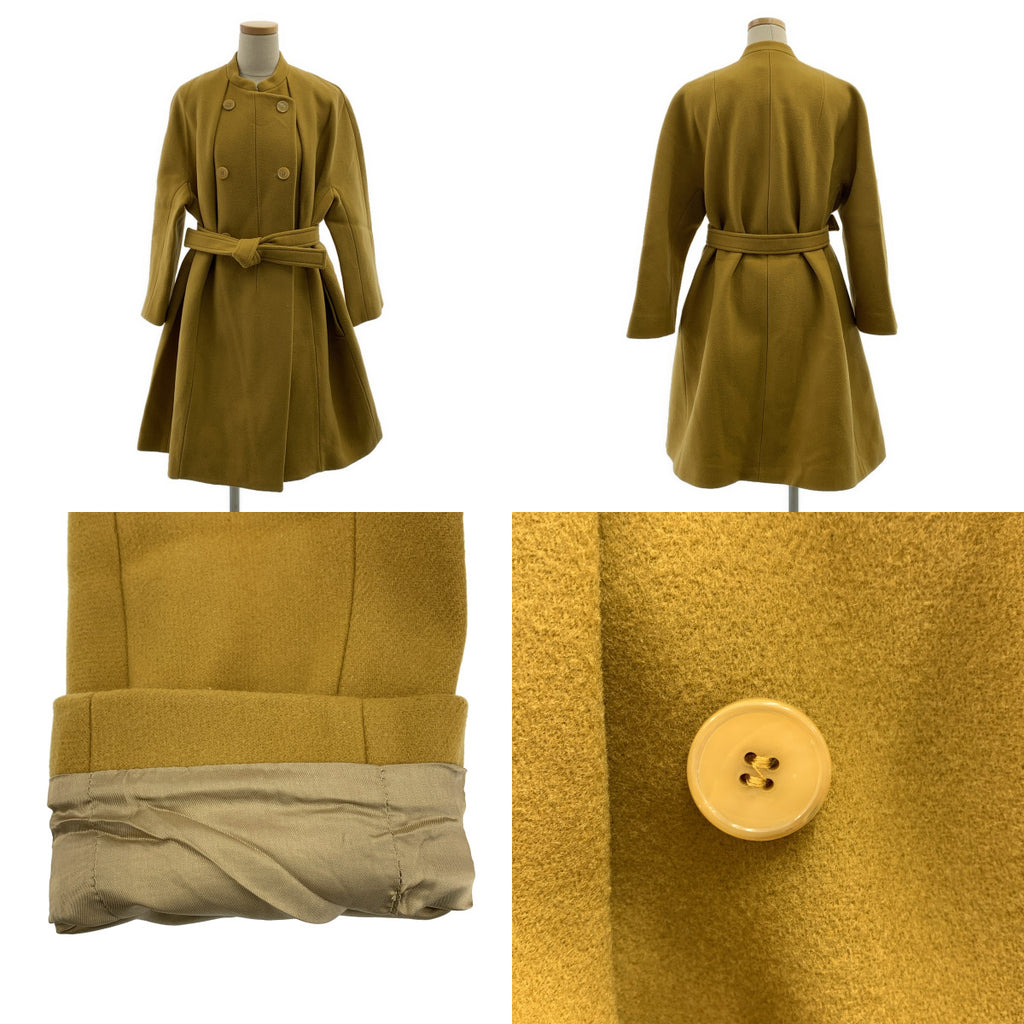 CARVEN / 칼벤 | 울 착탈 가능 컬러 벨티드 오버 코트 | 36 | 여성