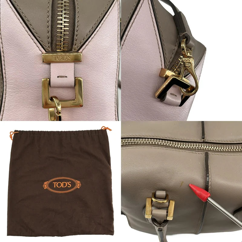 TOD'S / トッズ | D-CUBE / ディーキューブ 2way ショルダー付き レザー ハンドバッグ |