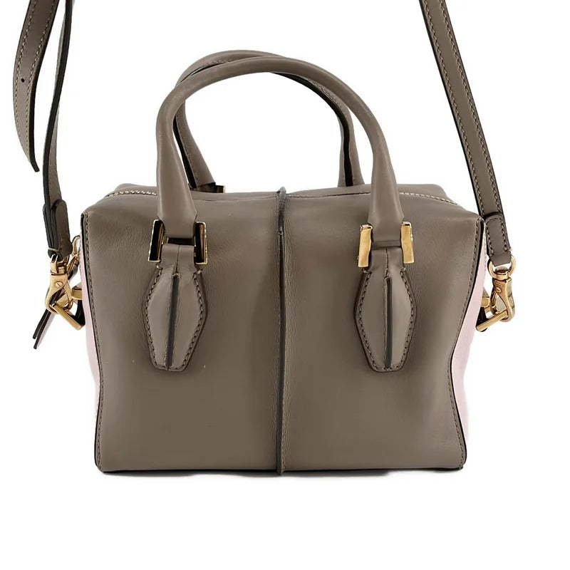 TOD'S / トッズ | D-CUBE / ディーキューブ 2way ショルダー付き レザー ハンドバッグ |