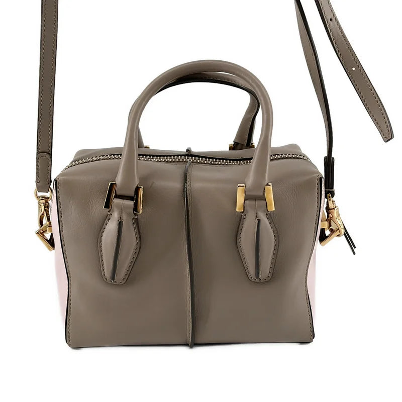 TOD'S / トッズ | D-CUBE / ディーキューブ 2way ショルダー付き レザー ハンドバッグ |