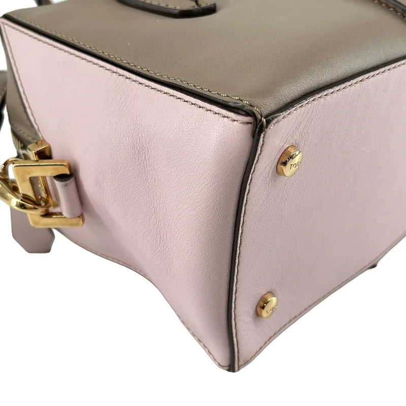 TOD'S / トッズ | D-CUBE / ディーキューブ 2way ショルダー付き レザー ハンドバッグ |