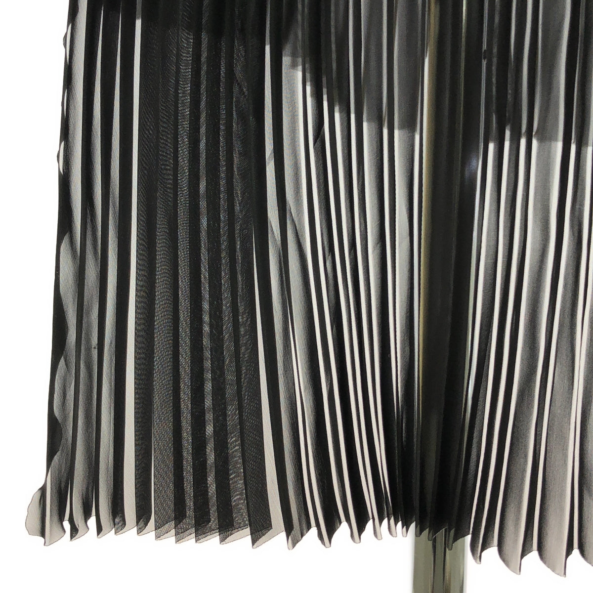 HYKE / ハイク | 2019SS | ベルテッド シアー プリーツスカート | 2 | ブラック | レディース