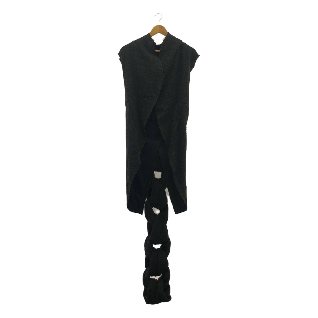 [品相良好] COMME des GARCONS | 2014秋冬 |改良無扣針織長外套 | S |灰色 |女性的