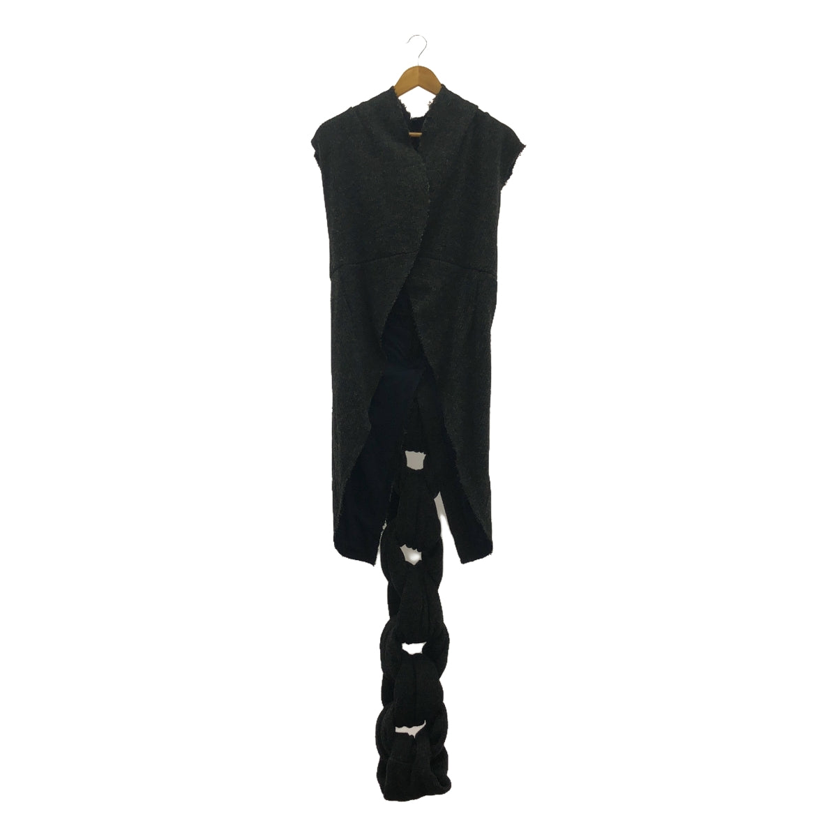 [品相良好] COMME des GARCONS | 2014秋冬 |改良無扣針織長外套 | S |灰色 |女性的