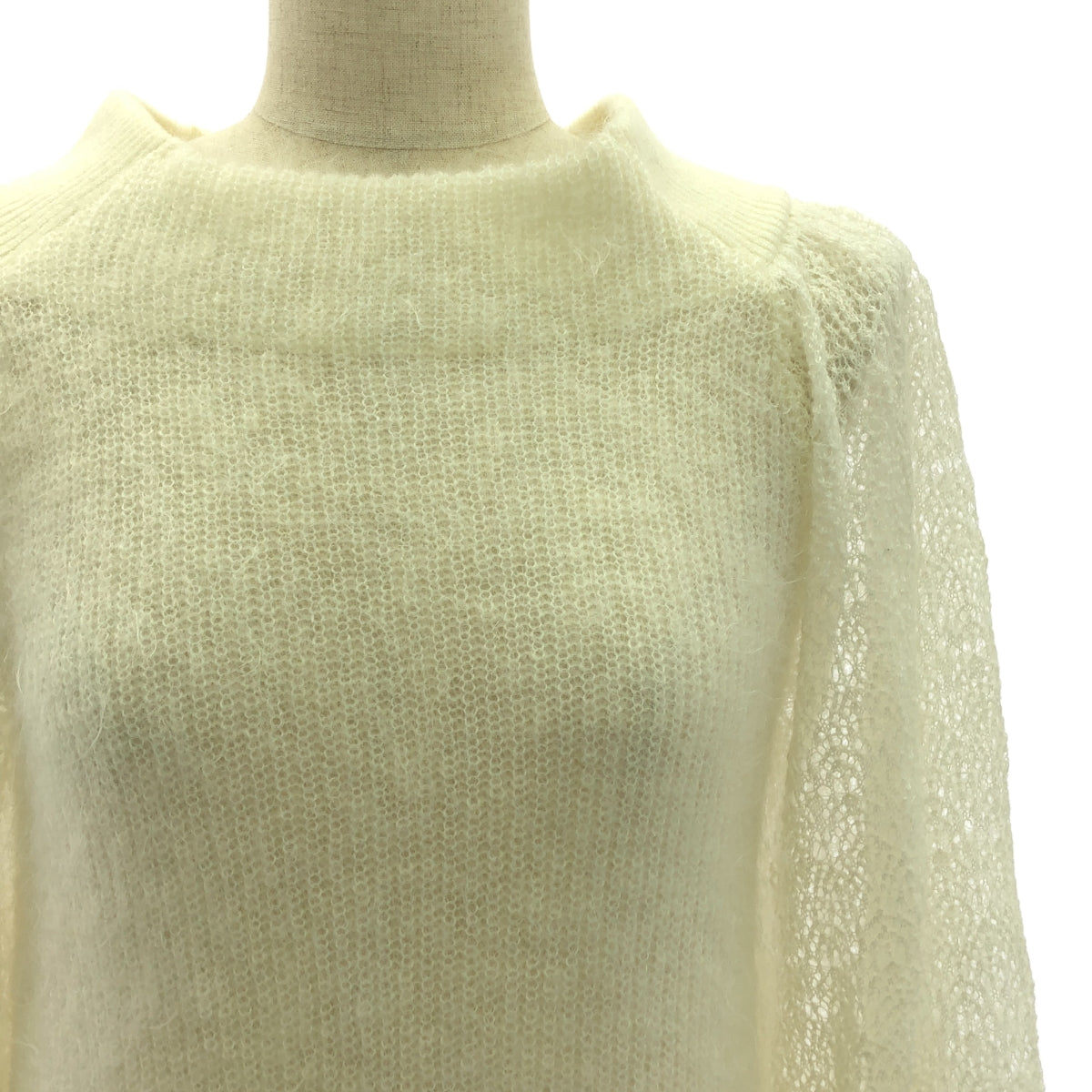 FUMIE=TANAKA / 田中文江 | 手臂馬海毛 OP 手臂馬海毛洋裝 | 1 | 白色 | 女款