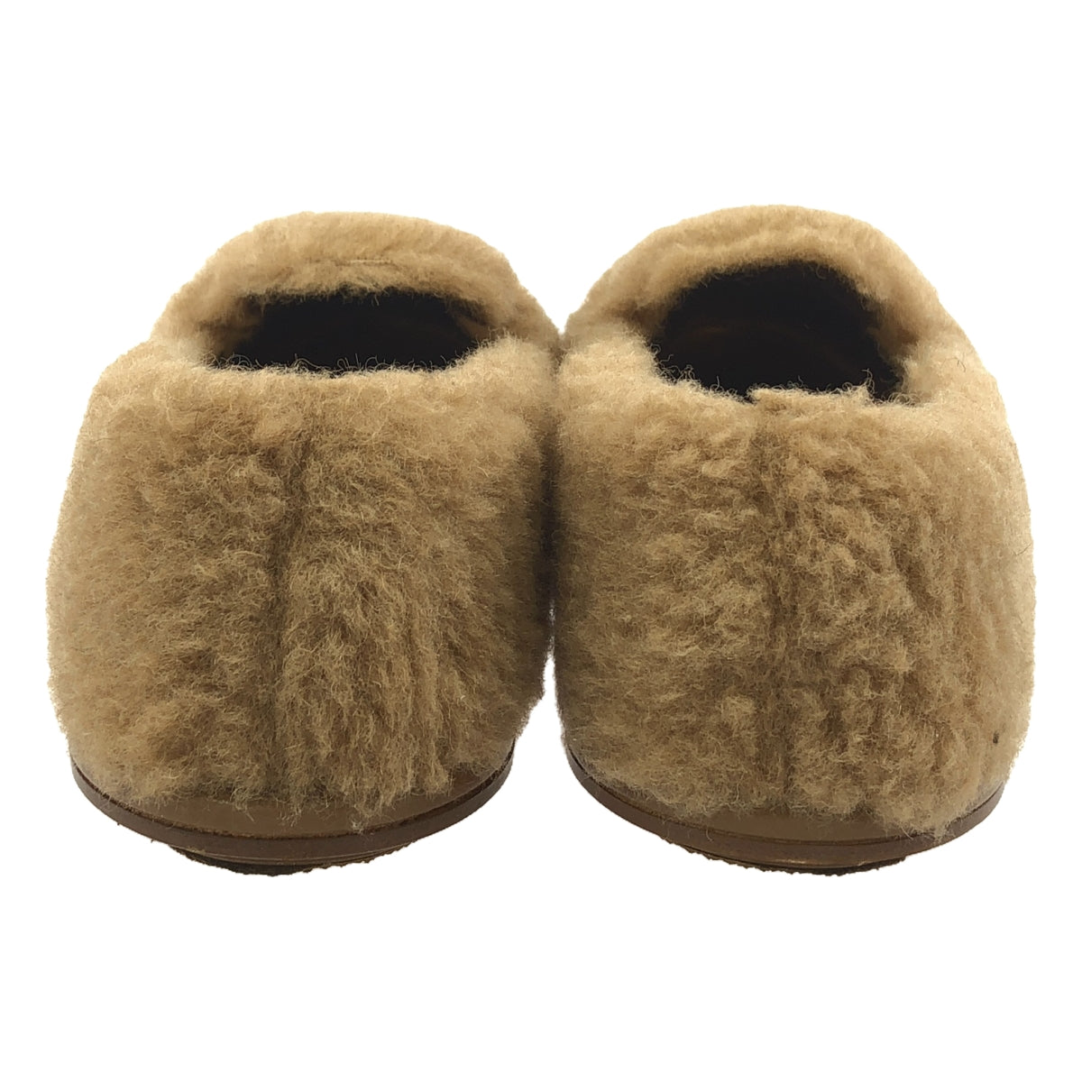 [狀況良好] Max Mara |泰迪熊蟒蛇飾品標誌圓頭一腳蹬樂福鞋 | 37 |布朗 |女性的