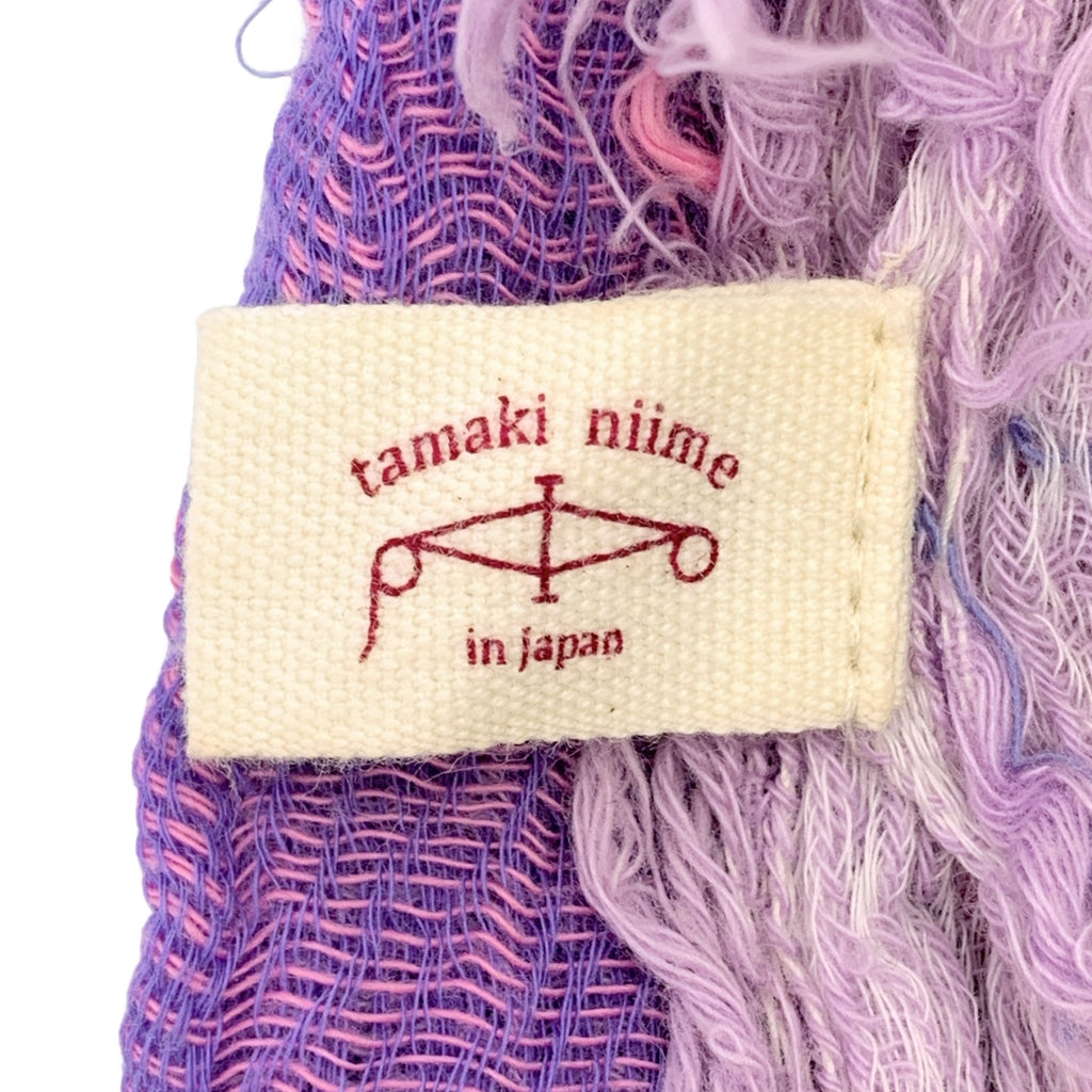 tamaki niime 玉木新雌 / タマキニイメ | コットン フリンジ チェック 大判 ストール |