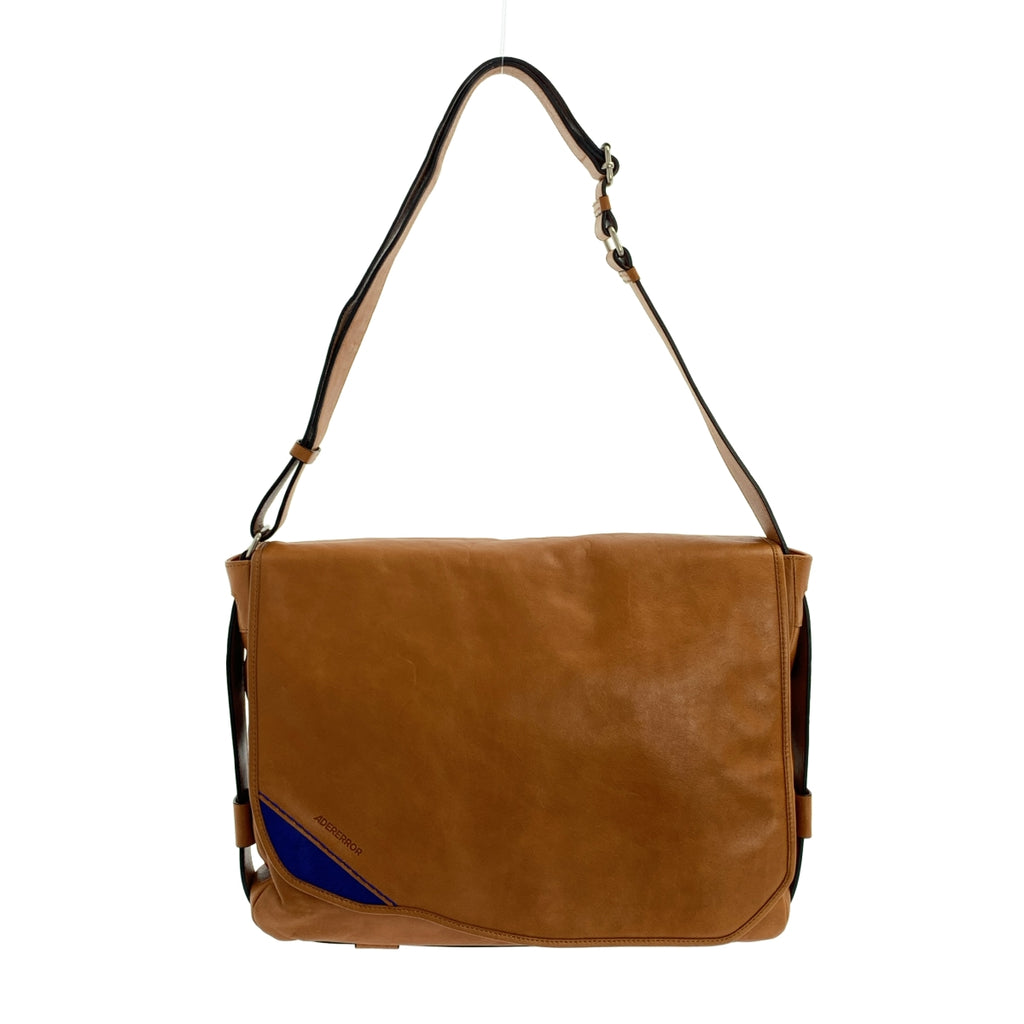 【美品】  ADER ERROR / アーダーエラー | 2023AW | レザー メッセンジャーバッグ | ブラウン | メンズ