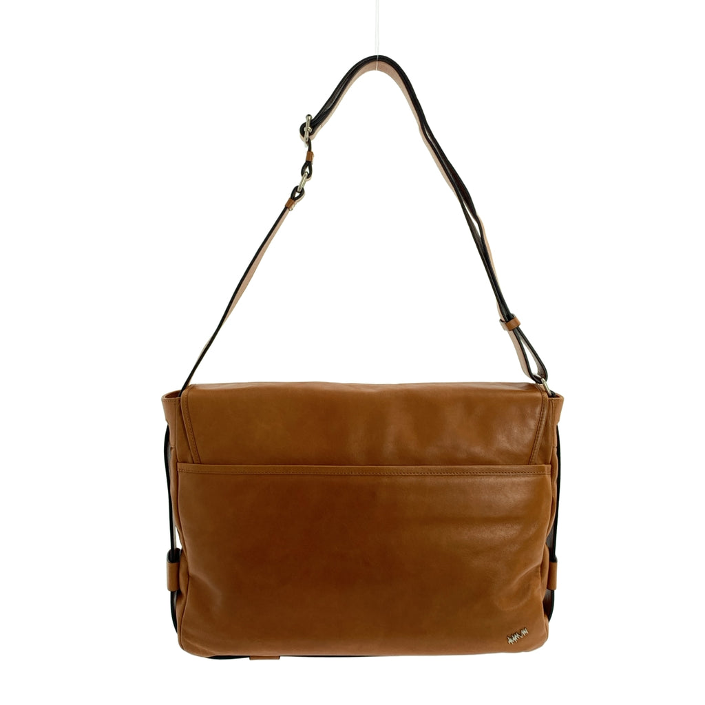 【美品】  ADER ERROR / アーダーエラー | 2023AW | レザー メッセンジャーバッグ | ブラウン | メンズ