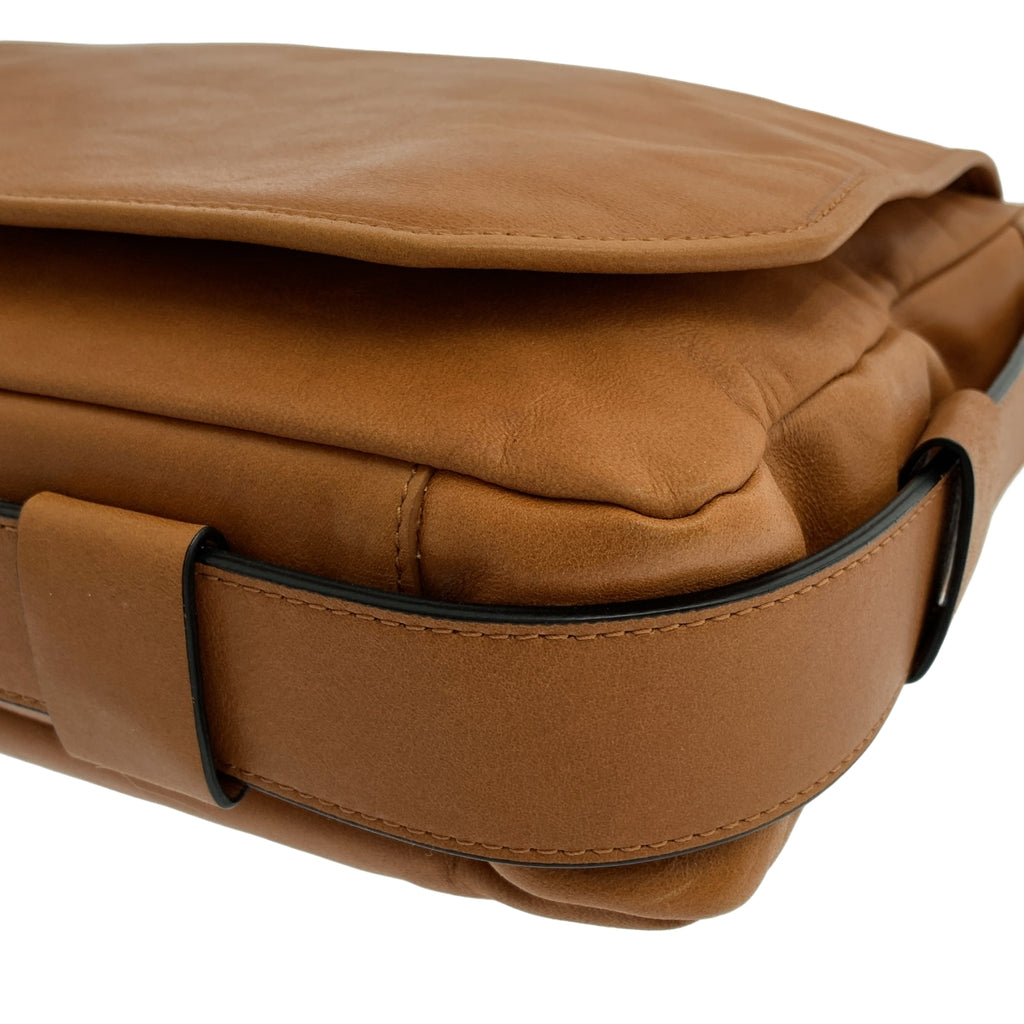 【美品】  ADER ERROR / アーダーエラー | 2023AW | レザー メッセンジャーバッグ | ブラウン | メンズ