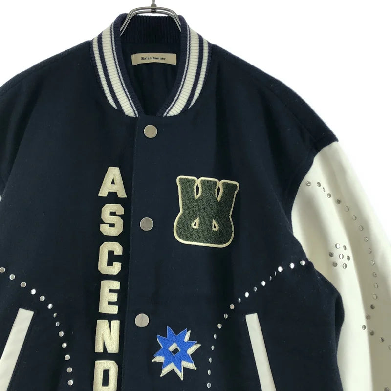 WALES BONNER / 웨일즈 보너 | Ascend Varsity Jacket 와펜 스터드 바시티 재킷 | 46 | 남성