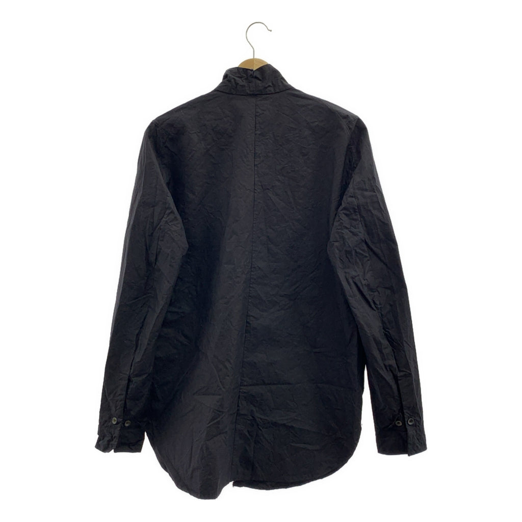 P.R.PATTERSON / P.R.パターソン | POCKET SHIRT / スタンドカラー ポケット シャツ | S | ブラック | メンズ