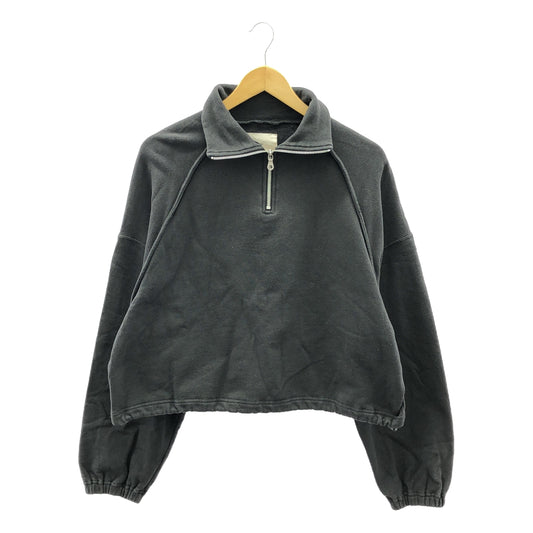 TODAYFUL / 투데이풀 | 2023AW | Half Zip Pullover 하프 Zip 풀오버 스웨트 | F | 차콜 그레이 | 여성