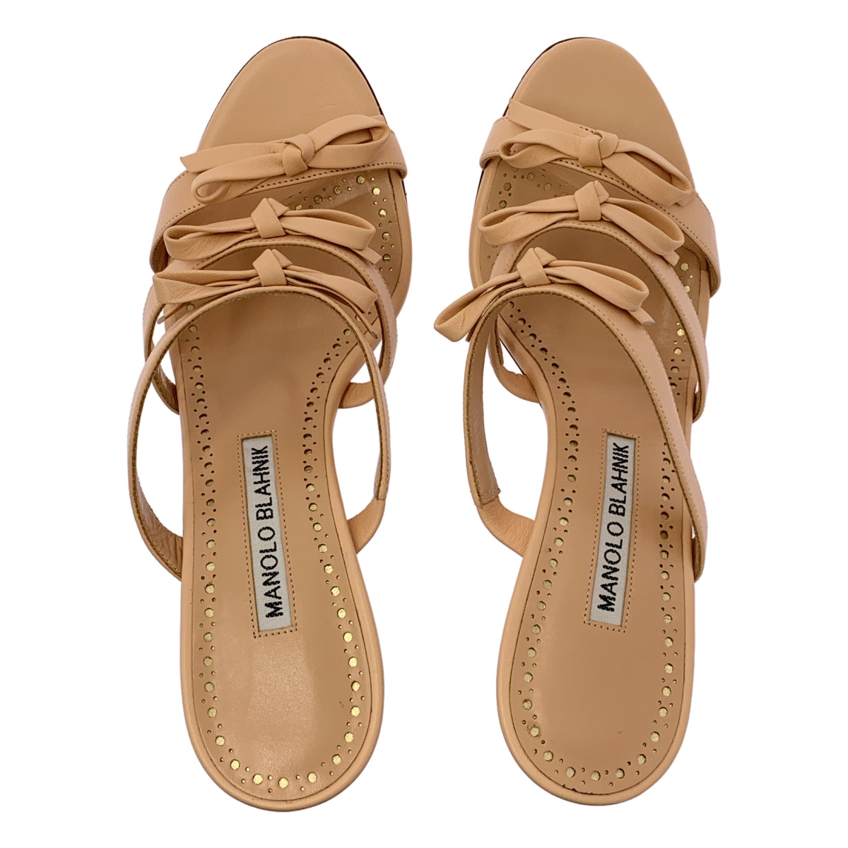 MANOLO BLAHNIK | IRCANAMU 涼鞋 | 皮革絲帶裝飾高跟涼鞋 | 尺寸 35 | 女款