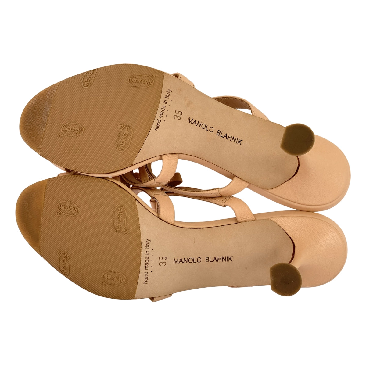 MANOLO BLAHNIK | IRCANAMU 涼鞋 | 皮革絲帶裝飾高跟涼鞋 | 尺寸 35 | 女款