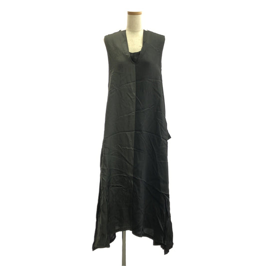 Y's / Y's Yohji Yamamoto | SLEEVELESS DRESS Striped Sleeveless Dress | 2 | Black | Women's