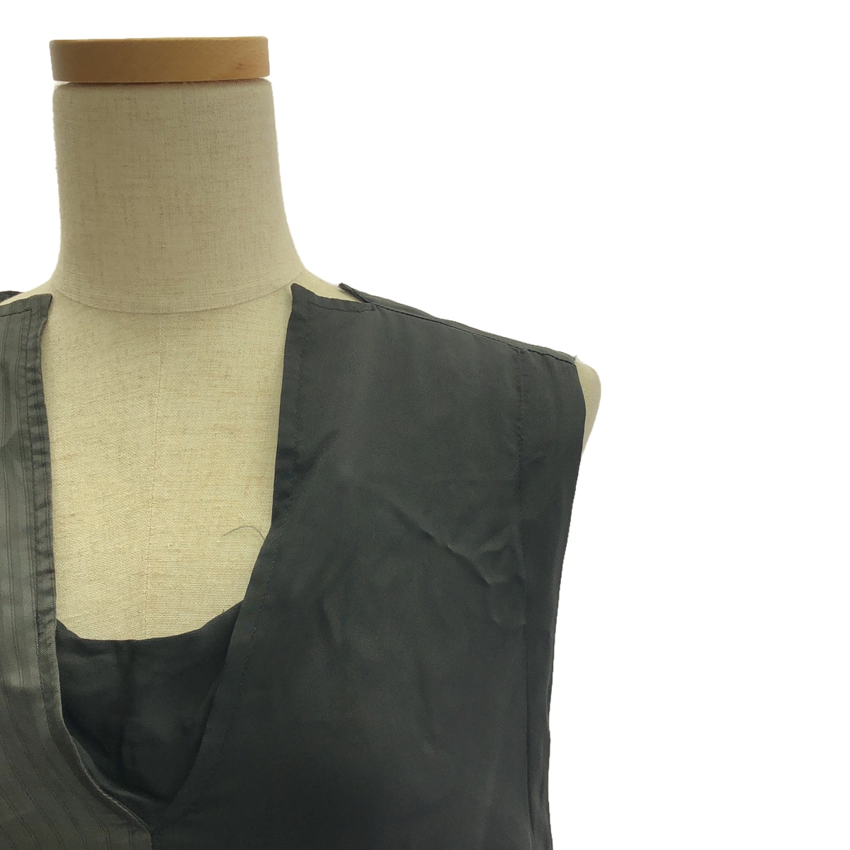 Y's / Y's 山本耀司 |無袖連身裙 條紋無袖連身裙 | 2 |黑色 |女性的