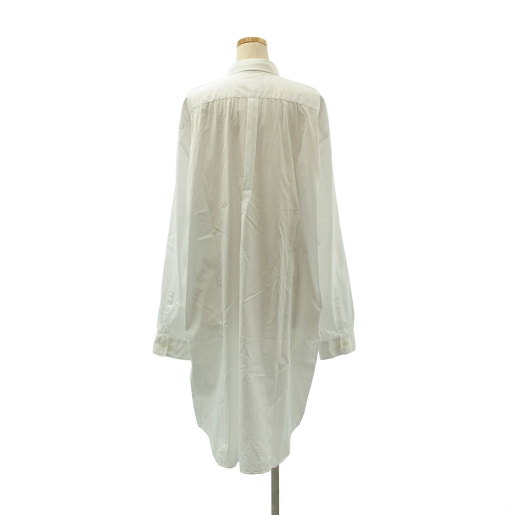 【美品】  COMME des GARCONS COMME des GARCONS / コムコム | 2024SS | コットン オーバーシルエット ロングシャツ ブラウス | S | ホワイト | レディース