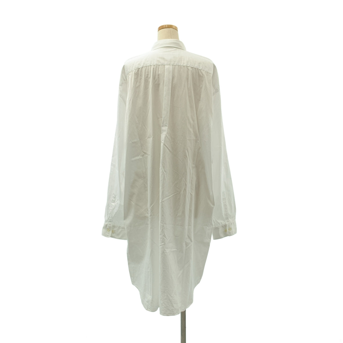 【美品】  COMME des GARCONS COMME des GARCONS / コムコム | 2024SS | コットン オーバーシルエット ロングシャツ ブラウス | S | ホワイト | レディース