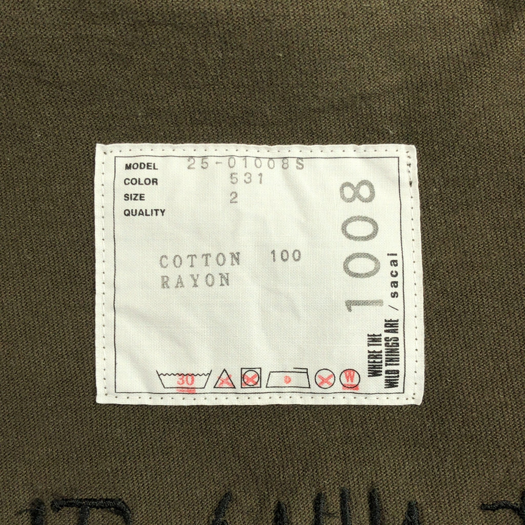 sacai | 2025 秋冬 | 野獸家園印花T卹 | 尺寸 2 | 男款