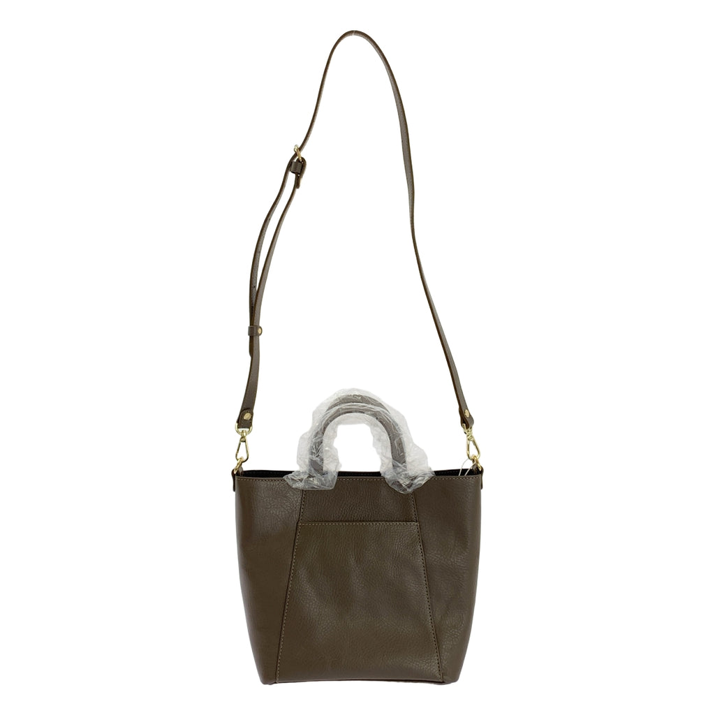 赤褐色 | 雙向牛皮手提包，附肩帶 |