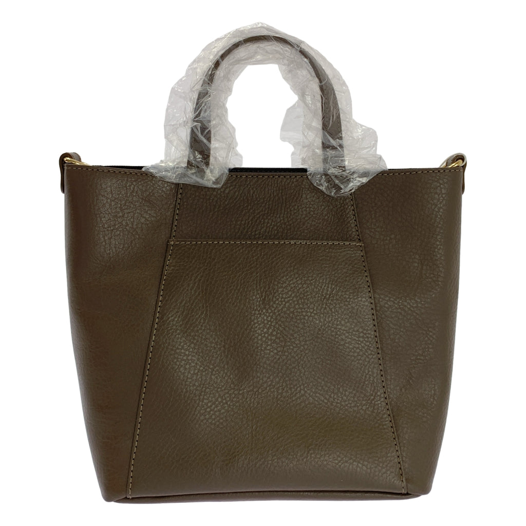 赤褐色 | 雙向牛皮手提包，附肩帶 |