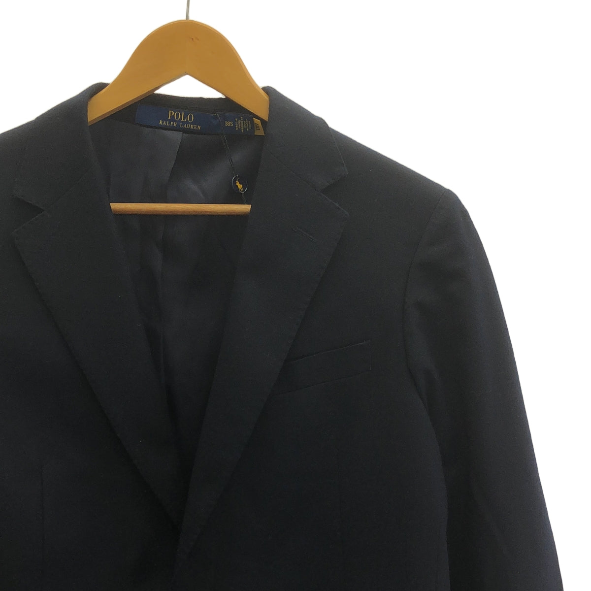 [狀況良好] POLO RALPH LAUREN |金屬紐扣現代華達呢西裝外套 | 38S |海軍 |男士