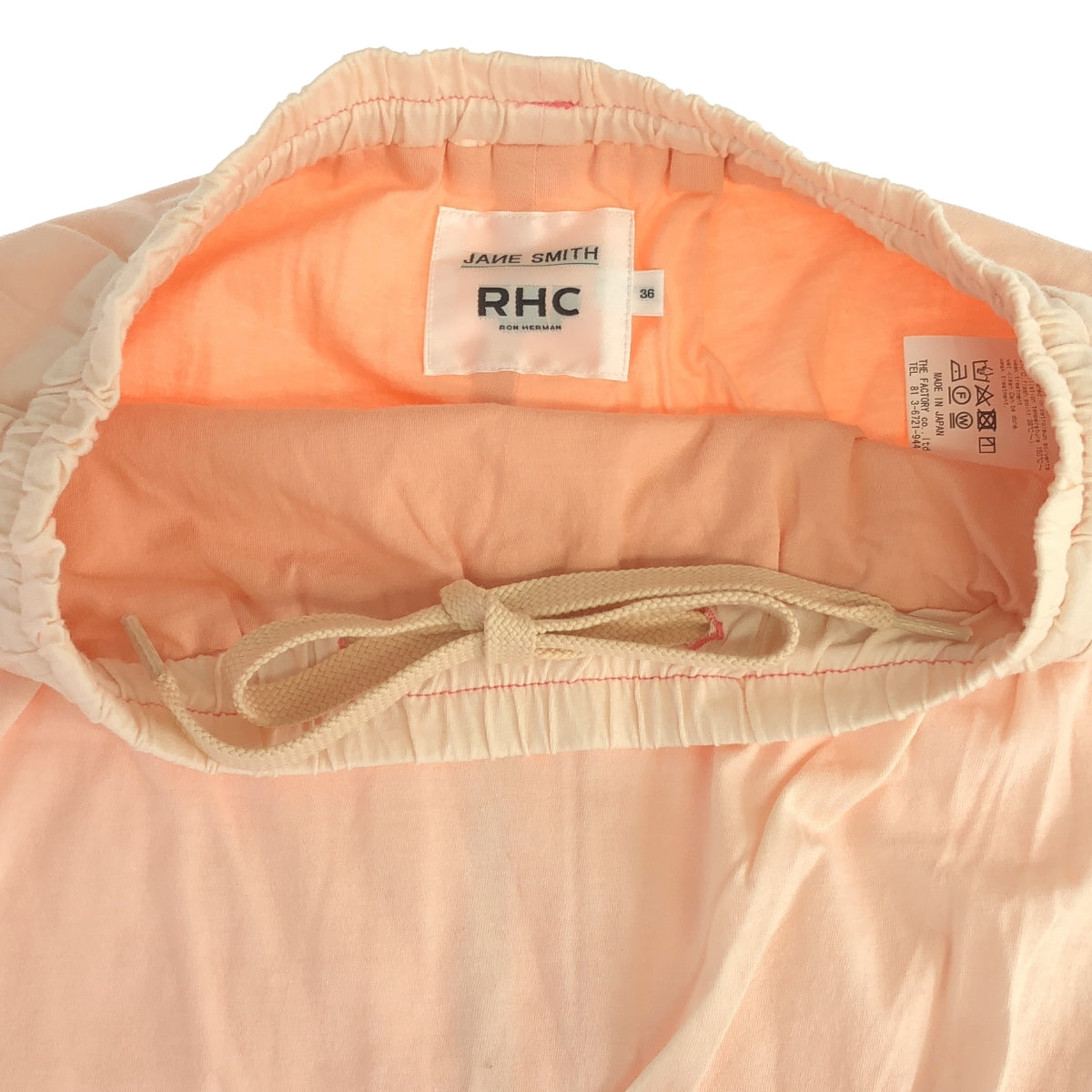 RHC Ron Herman / アールエイチシーロンハーマン | 2024SS | × JANE SMITH / ジェーンスミス バックスリット ドローストリング スカート | 36 | ピンク | レディース
