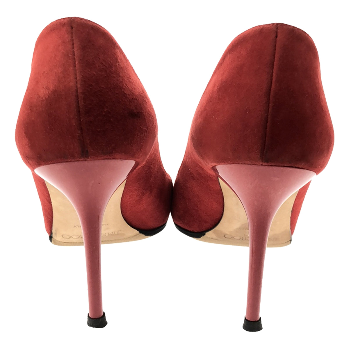 JIMMY CHOO | Suede leather pointed toe heel pumps | 37 | red | Women's