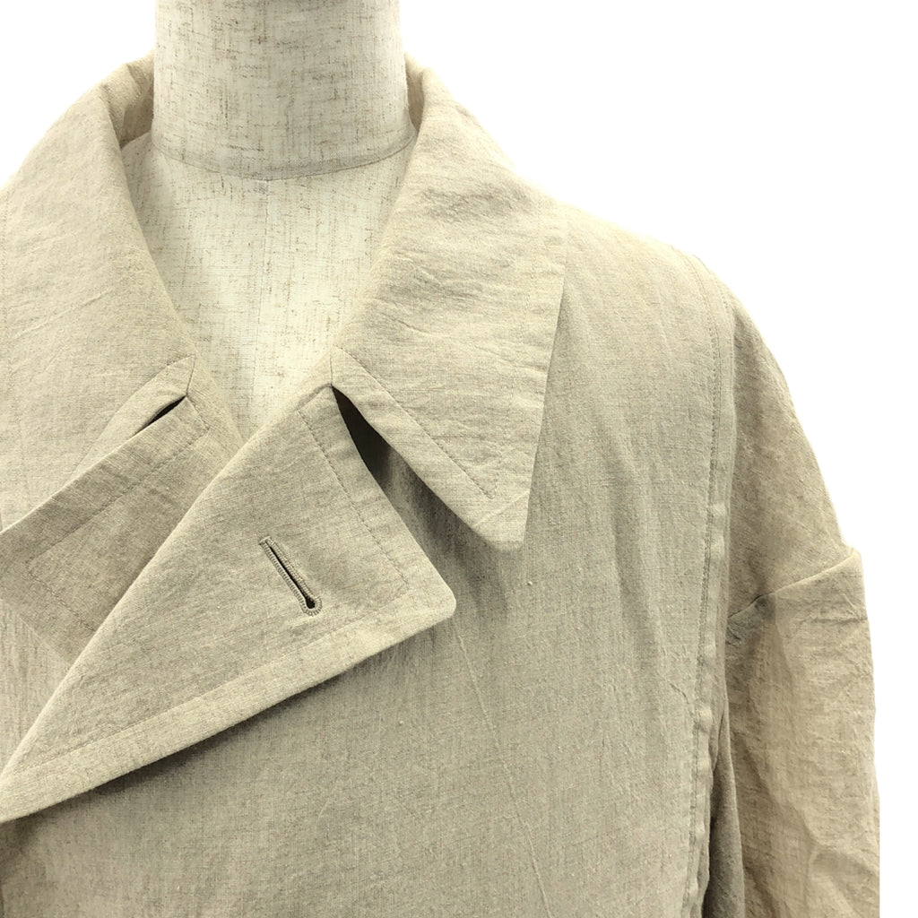 REGULATION Yohji Yamamoto / レギュレーションヨウジヤマモト | 2019SS | リネン ジップ トレンチコート | 2 | ベージュ | メンズ