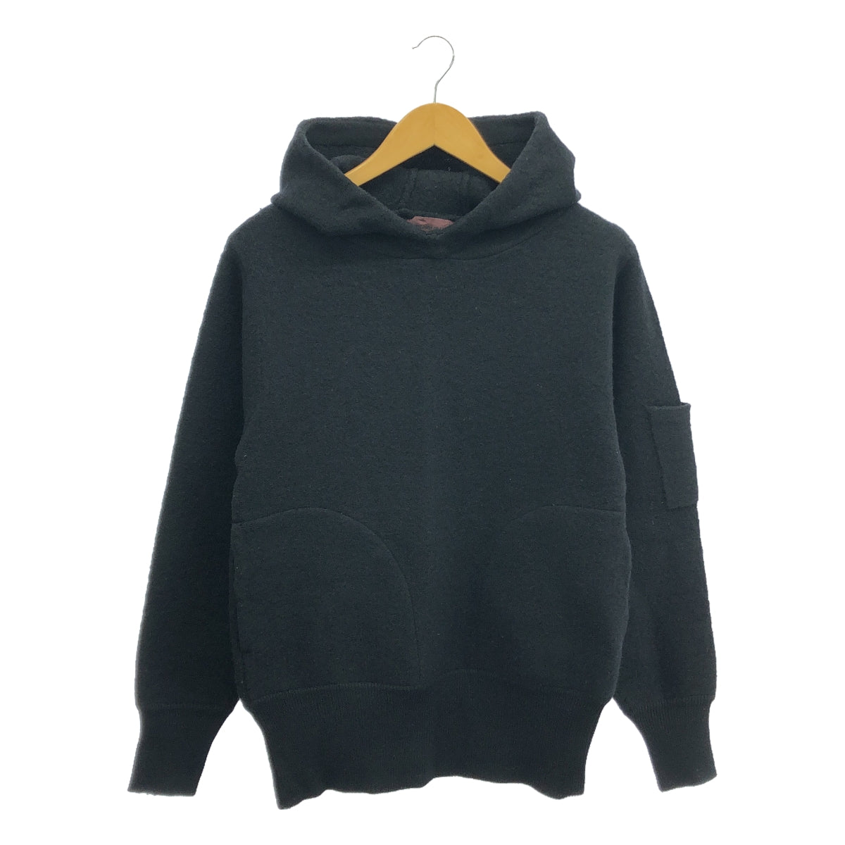 TMT | Wool Pullover Hoodie | L | Black | Men's