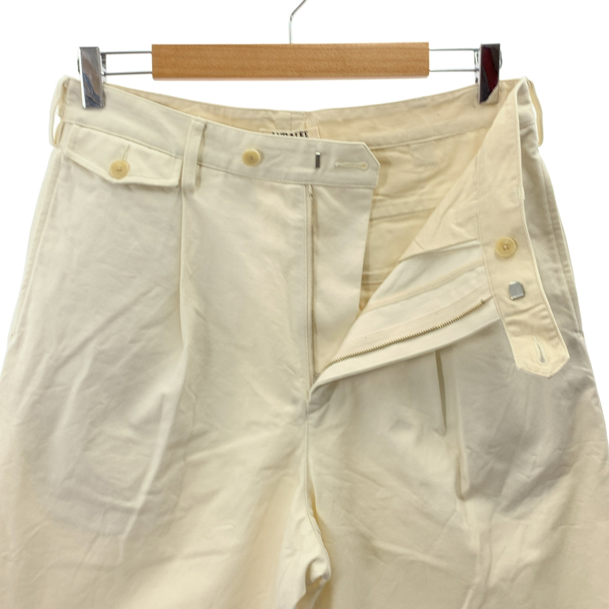 AURALEE / 오라리 | WASHED FINX CHINO ONE-TUCK PANTS 치노 원택 팬츠 | 3 | 남성