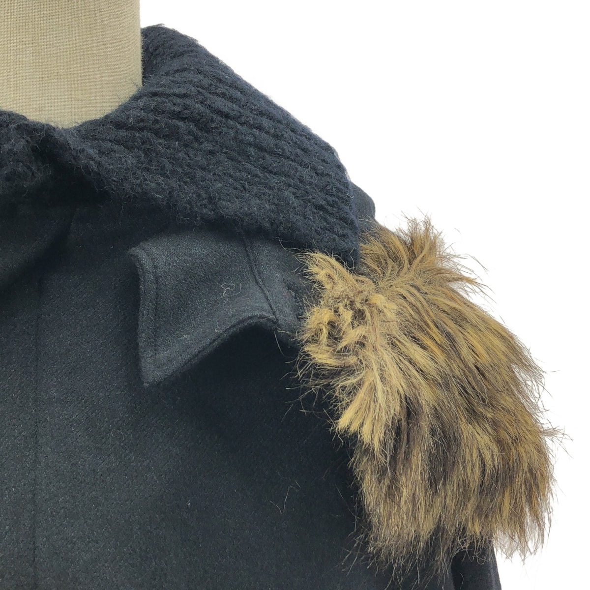 YOHJI YAMAMOTO +NOIR / ヨウジヤマモトプリュスノアール | 2002AW | ウール アンゴラ ライナー付き ジップ ロングコート | 3 | レディース