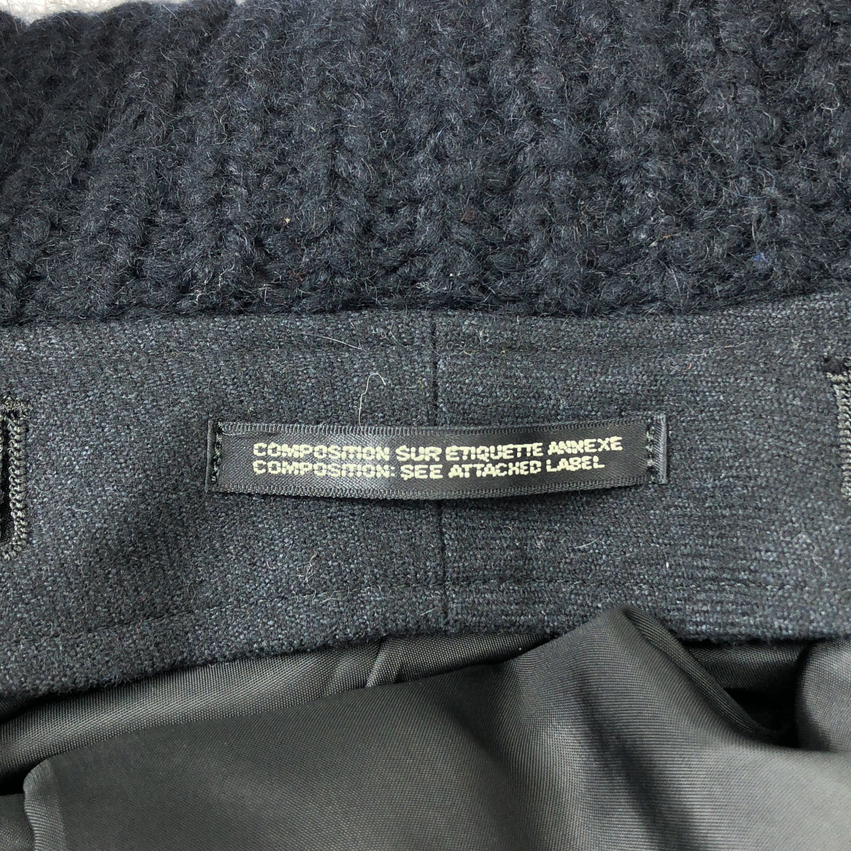 YOHJI YAMAMOTO +NOIR / ヨウジヤマモトプリュスノアール | 2002AW | ウール アンゴラ ライナー付き ジップ ロングコート | 3 | レディース