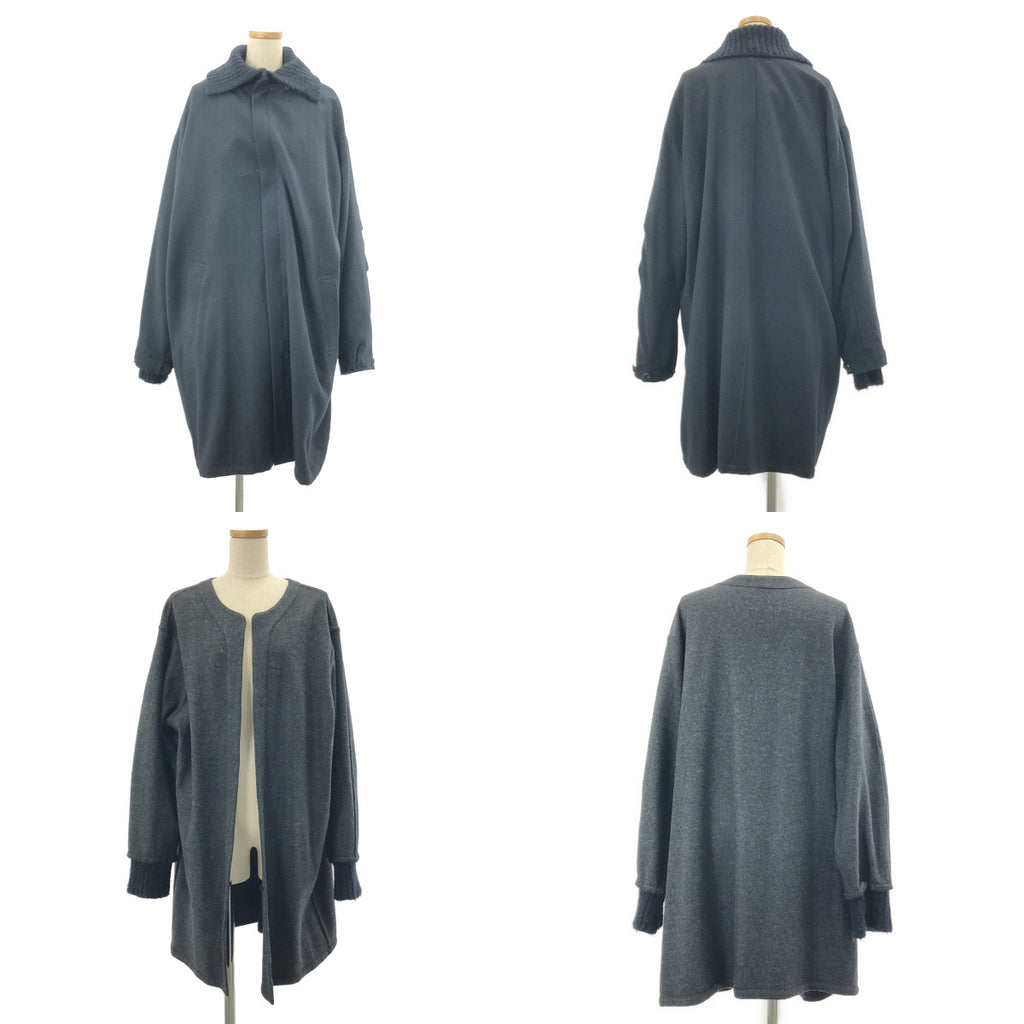 YOHJI YAMAMOTO +NOIR / ヨウジヤマモトプリュスノアール | 2002AW | ウール アンゴラ ライナー付き ジップ ロングコート | 3 | レディース