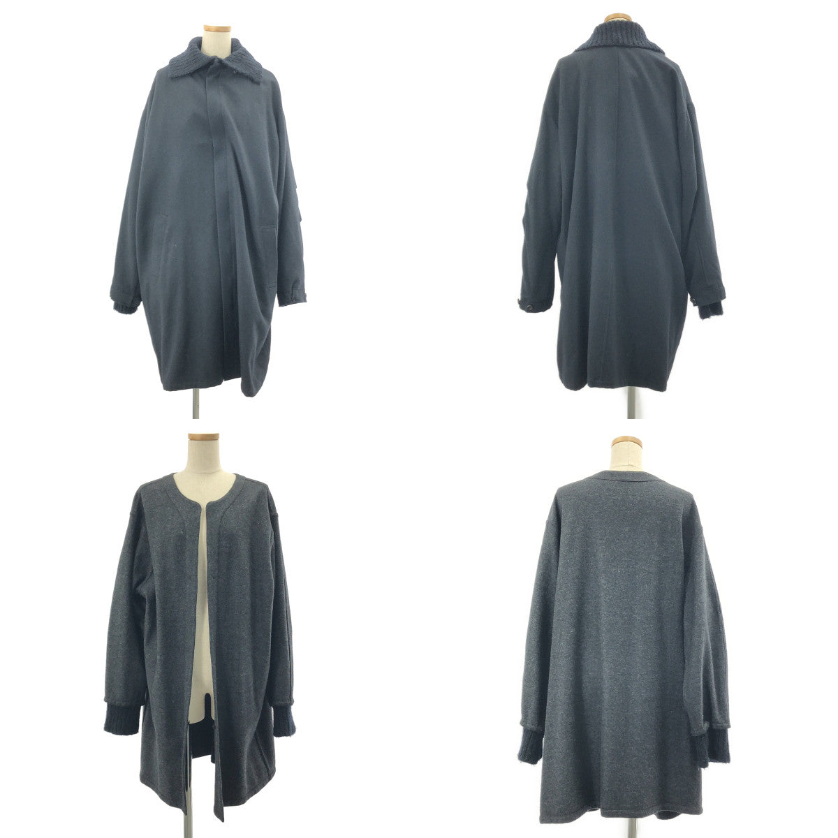 YOHJI YAMAMOTO +NOIR / ヨウジヤマモトプリュスノアール | 2002AW | ウール アンゴラ ライナー付き ジップ ロングコート | 3 | レディース