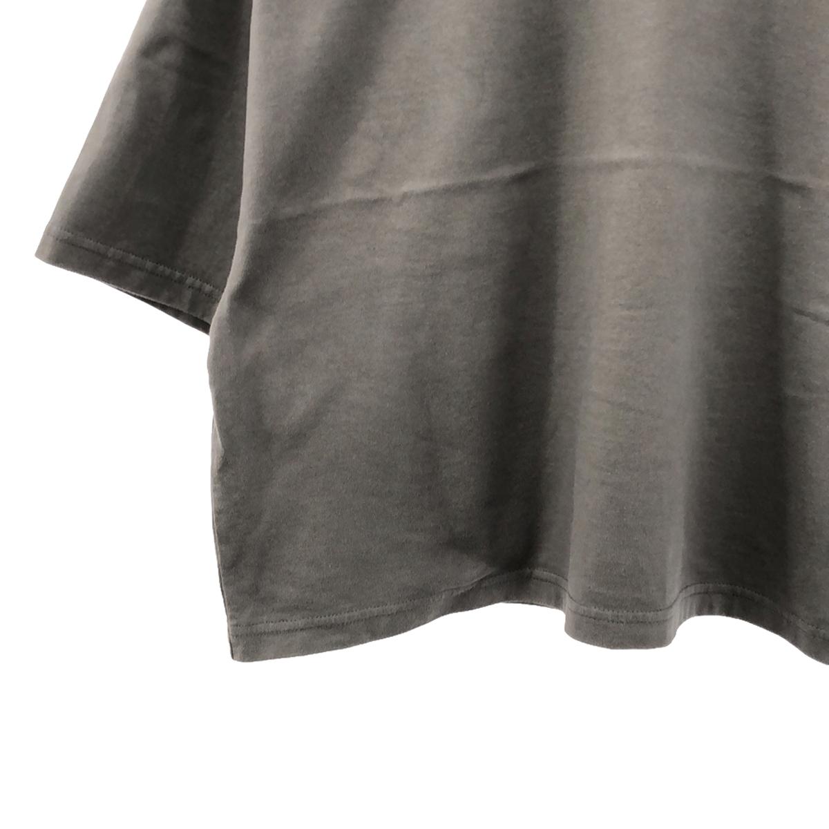 HYKE | Cotton Crew Neck Oversized T-Shirt | Size 2 | Grey | Women's