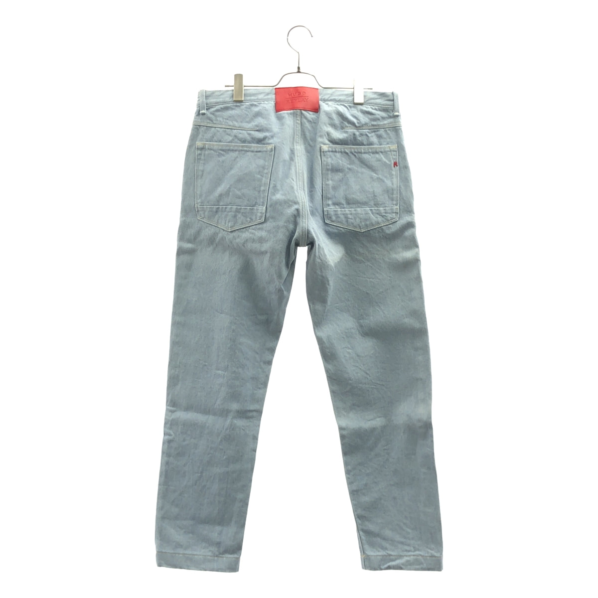 REPLAY / リプレイ | HUGO ロゴレザーパッチ デニムパンツ | 31 | インディゴ | メンズ