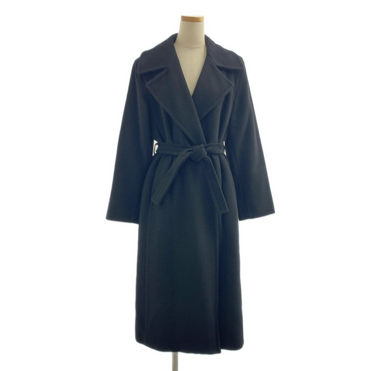 Max Mara / マックスマーラ | 白タグ カシミヤブレンド ウール ベルベット チェスターコート / ロゴ総裏地 | 38 | レディース