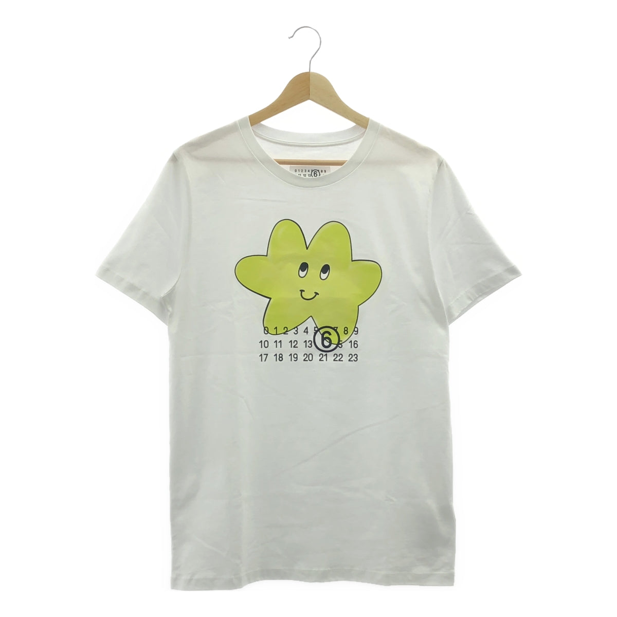 【美品】  MM6 Maison Margiela / エムエムシックスメゾンマルジェラ | 2025SS | KIDS プリント クルーネック Tシャツ | 16 | ホワイト | レディース