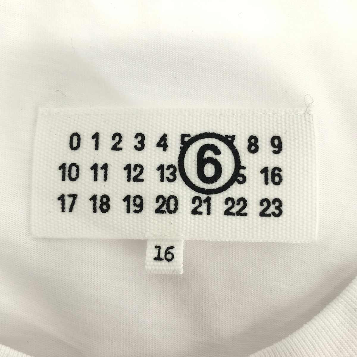 【美品】  MM6 Maison Margiela / エムエムシックスメゾンマルジェラ | 2025SS | KIDS プリント クルーネック Tシャツ | 16 | ホワイト | レディース