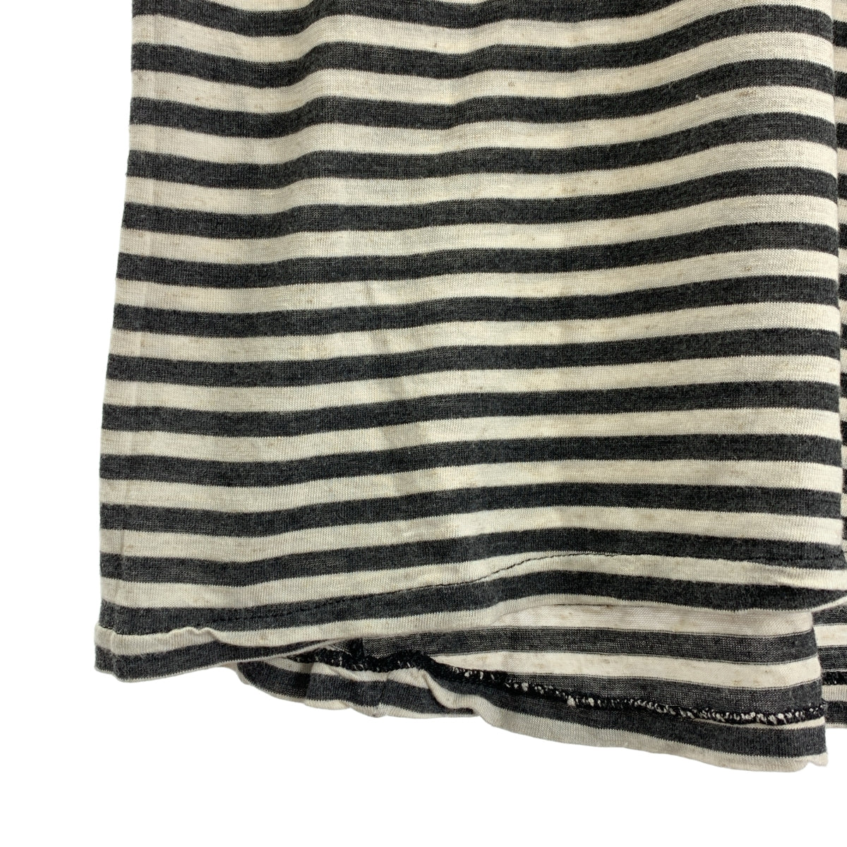 GREG LAUREN / グレッグローレン | STRIPE SLOUCHY TEE ヴィンテージ加工 ボーダー クルーネック Tシャツ | 0 | メンズ