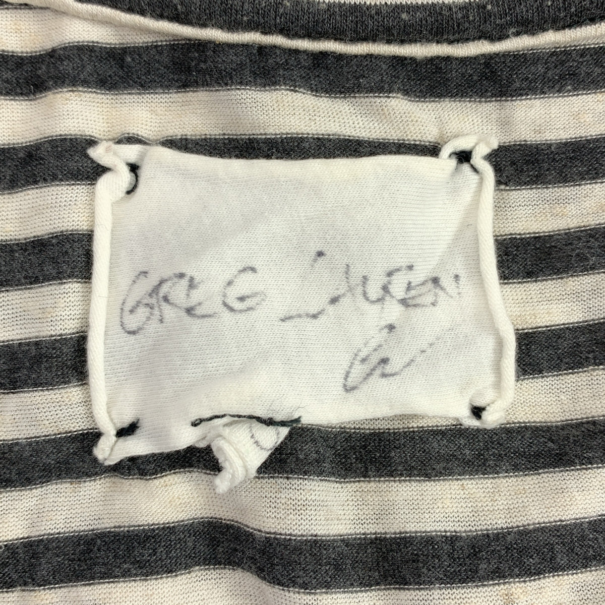 GREG LAUREN / グレッグローレン | STRIPE SLOUCHY TEE ヴィンテージ加工 ボーダー クルーネック Tシャツ | 0 | メンズ