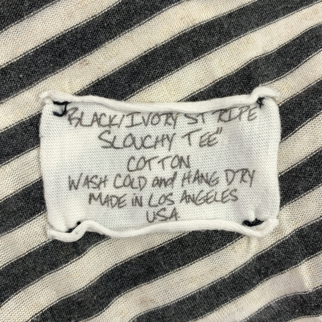 GREG LAUREN / グレッグローレン | STRIPE SLOUCHY TEE ヴィンテージ加工 ボーダー クルーネック Tシャツ | 0 | メンズ