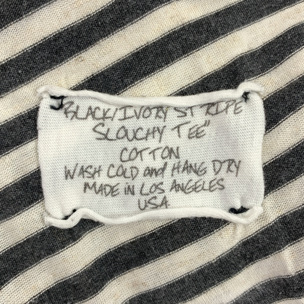 GREG LAUREN / グレッグローレン | STRIPE SLOUCHY TEE ヴィンテージ加工 ボーダー クルーネック Tシャツ | 0 | メンズ