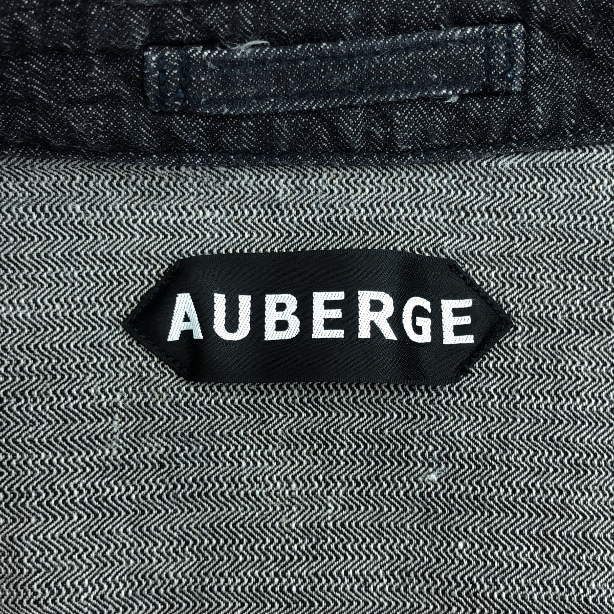 [狀況極佳] AUBERGE | 束腰黑牛仔外套 | 尺寸 38 | 炭灰色 | 男款