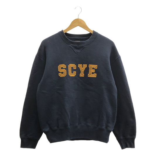 scye basics / サイベーシックス | Fleese Back Jersey Sweatshirt ロゴ クルーネックトレーナー | 36 | メンズ